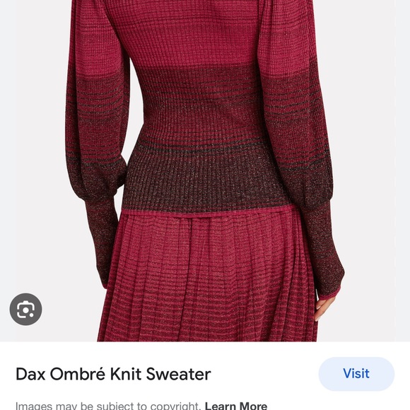 the Billie skirt is a pleated midi style in gradient metallic with the top - Picture 2 of 5